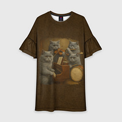 Платье клеш для девочки Когда твоя Наташа певица, цвет: 3D-принт