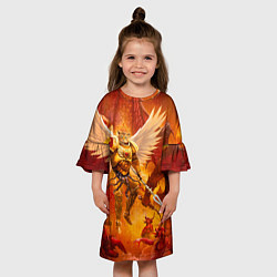 Платье клеш для девочки Кот примарх, цвет: 3D-принт — фото 2