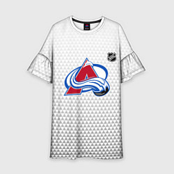 Платье клеш для девочки Колорадо Эвеланш - белый геометрический градиент, цвет: 3D-принт
