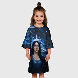 Платье клеш для девочки Билли Айлиш в стиле снежной королевы, цвет: 3D-принт — фото 2