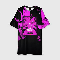 Платье клеш для девочки Лазарь: Лекарство, цвет: 3D-принт