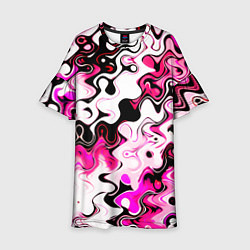 Детское платье Абстракция разлитые краски розовый