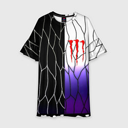 Платье клеш для девочки Monster energy steel, цвет: 3D-принт
