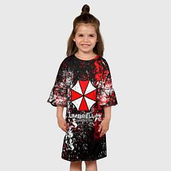 Платье клеш для девочки Амбрелла текстура хаоса, цвет: 3D-принт — фото 2