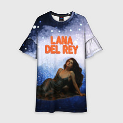 Платье клеш для девочки Lana Del Rey лежит, цвет: 3D-принт