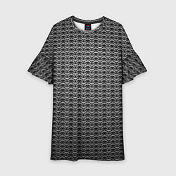 Платье клеш для девочки Стальная кольчуга воинов, цвет: 3D-принт