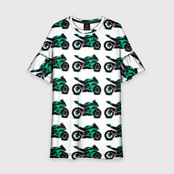 Детское платье Motorcycle turquoise