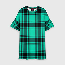 Детское платье Checkered turquoise