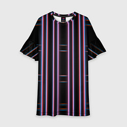 Детское платье Neon red blue black