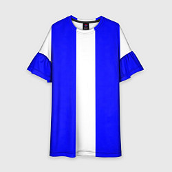 Детское платье Color white blue line