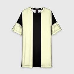 Детское платье Color black beige line