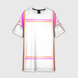 Детское платье Neon white orange pink
