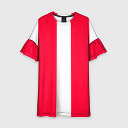 Детское платье Color red white line