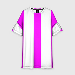 Детское платье Color white pink lines