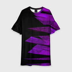 Детское платье Color purple black stripes
