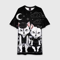 Платье клеш для девочки Чёткие волчата, цвет: 3D-принт