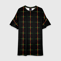 Детское платье Color black orange green crosses