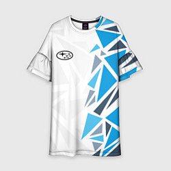 Платье клеш для девочки Субару - фрагменты, цвет: 3D-принт