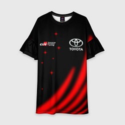 Платье клеш для девочки Toyota GR Gazoo Racing, цвет: 3D-принт