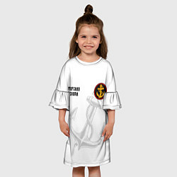 Платье клеш для девочки Морская Пехота ВМФ, цвет: 3D-принт — фото 2
