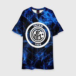 Платье клеш для девочки Inter smoke neon, цвет: 3D-принт