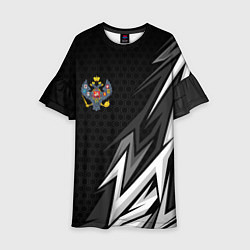 Платье клеш для девочки Российская империя - спортивный, цвет: 3D-принт