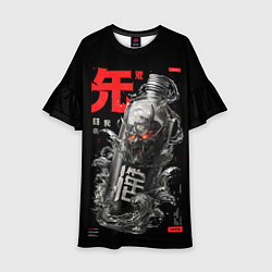 Платье клеш для девочки Демон в бутылке, цвет: 3D-принт