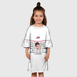 Платье клеш для девочки Джин bts, цвет: 3D-принт — фото 2