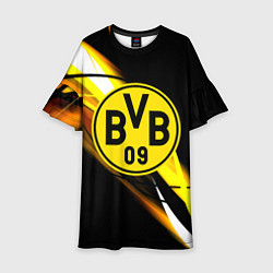 Платье клеш для девочки Borussia спортивная геометрия, цвет: 3D-принт