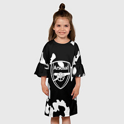 Платье клеш для девочки Арсенал камуфляжные краски, цвет: 3D-принт — фото 2