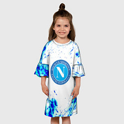 Платье клеш для девочки Наполи текстура краски, цвет: 3D-принт — фото 2