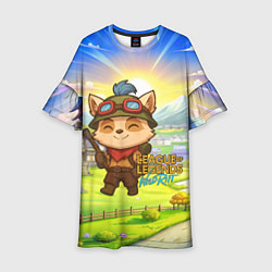 Платье клеш для девочки League of legends Тимо, цвет: 3D-принт