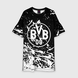 Платье клеш для девочки Borussia белые краски, цвет: 3D-принт