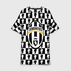 Платье клеш для девочки Ювентус люди паттерн, цвет: 3D-принт