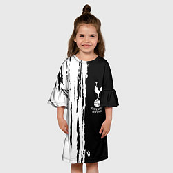 Платье клеш для девочки Tottenham Hotspur белые краски, цвет: 3D-принт — фото 2