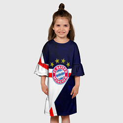 Платье клеш для девочки Бавария звезды геометрия, цвет: 3D-принт — фото 2