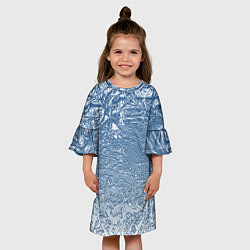 Платье клеш для девочки Налипший снег, цвет: 3D-принт — фото 2