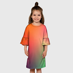 Платье клеш для девочки Color multicolored, цвет: 3D-принт — фото 2