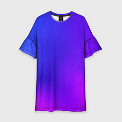 Платье клеш для девочки Color multicolored gradient, цвет: 3D-принт