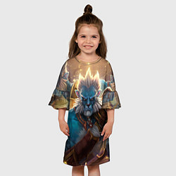Платье клеш для девочки Phantom Lancer, цвет: 3D-принт — фото 2