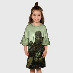Платье клеш для девочки Ватага, цвет: 3D-принт — фото 2