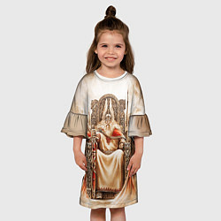 Платье клеш для девочки Вальгалла, цвет: 3D-принт — фото 2