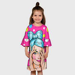 Платье клеш для девочки POP ART, цвет: 3D-принт — фото 2