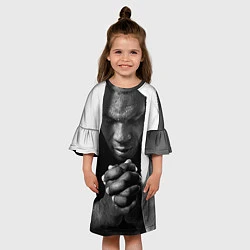 Платье клеш для девочки Майк Тайсон, цвет: 3D-принт — фото 2