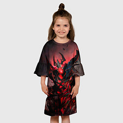 Платье клеш для девочки Shadow Fiend, цвет: 3D-принт — фото 2