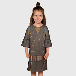 Платье клеш для девочки Шинель, цвет: 3D-принт — фото 2