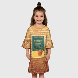 Платье клеш для девочки Плакат СССР 5, цвет: 3D-принт — фото 2