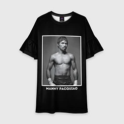 Платье клеш для девочки Manny Pacquiao: Photo, цвет: 3D-принт