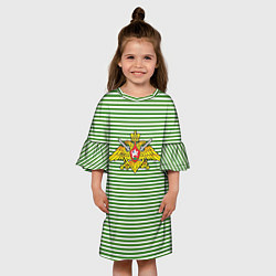 Платье клеш для девочки Тельняшка ПВ РФ, цвет: 3D-принт — фото 2