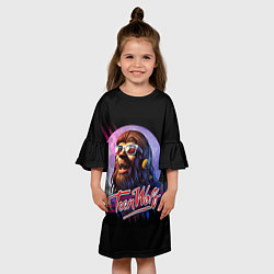 Платье клеш для девочки Teen Wolf: Retro, цвет: 3D-принт — фото 2